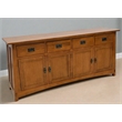 Crafters and Weavers Mission 4 Door 4 Drawer Oak Sideboard - Cherry