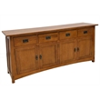 Crafters and Weavers Mission 4 Door 4 Drawer Oak Sideboard - Cherry
