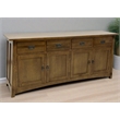 Crafters and Weavers Mission 4 Door 4 Drawer Oak Sideboard - Walnut
