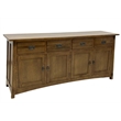 Crafters and Weavers Mission 4 Door 4 Drawer Oak Sideboard - Walnut