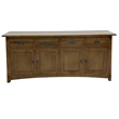 Crafters and Weavers Mission 4 Door 4 Drawer Oak Sideboard - Walnut