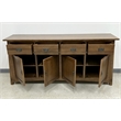 Crafters and Weavers Mission 4 Door 4 Drawer Oak Sideboard - Walnut