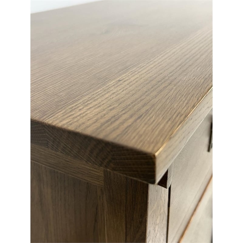 Crafters and Weavers Mission 4 Door 4 Drawer Oak Sideboard - Walnut