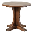 Crafters and Weavers Mission Solid Oak Mouse Detail End Table in Cherry