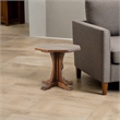 Crafters and Weavers Mission Solid Oak Mouse Detail End Table in Walnut