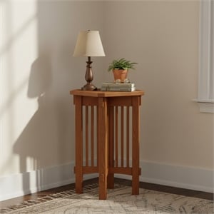 Crafters and Weavers Mission Spindle Side Table / Plant Stand in Walnut