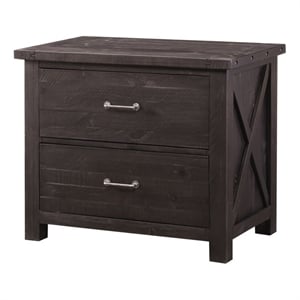 Crafters and Weavers Oak Park 2 Drawer File Cabinet in Black