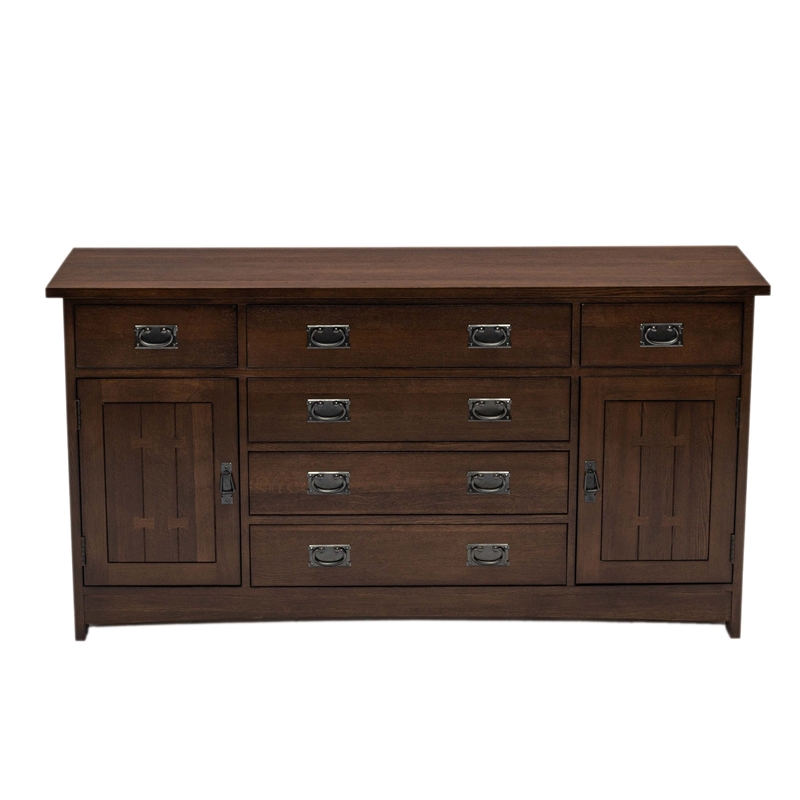 Crafters and Weavers Mission Oak 6-Drawer 62