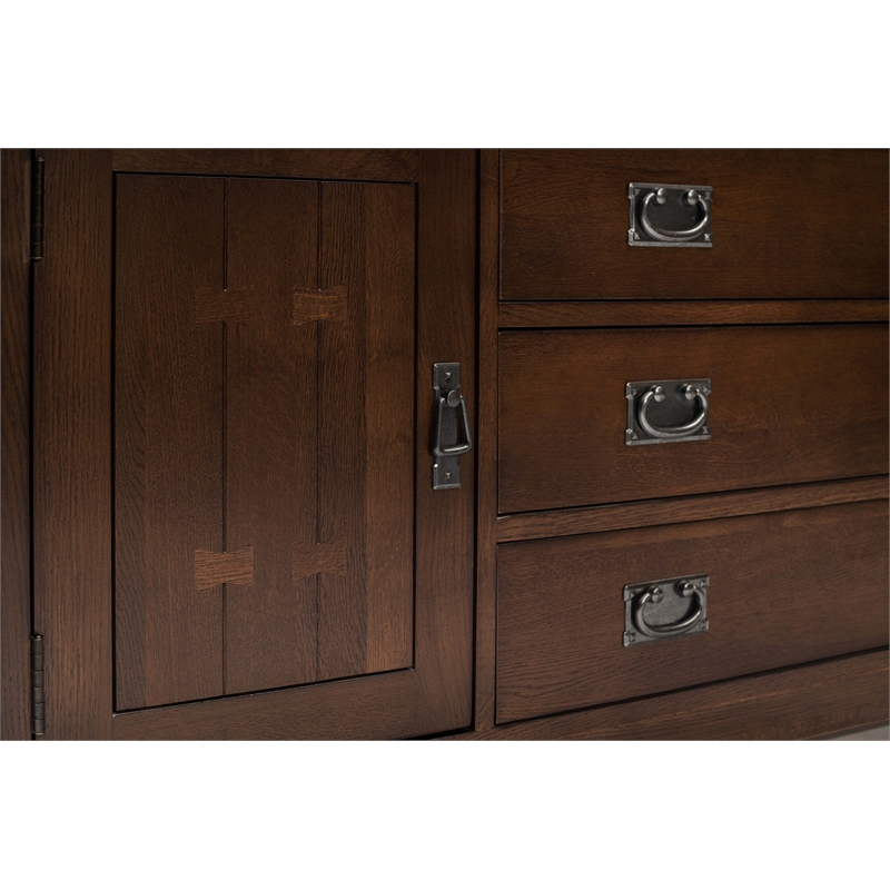 Crafters and Weavers Mission Oak 6-Drawer 62