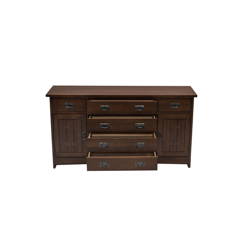 Crafters and Weavers Mission Oak 6-Drawer 62