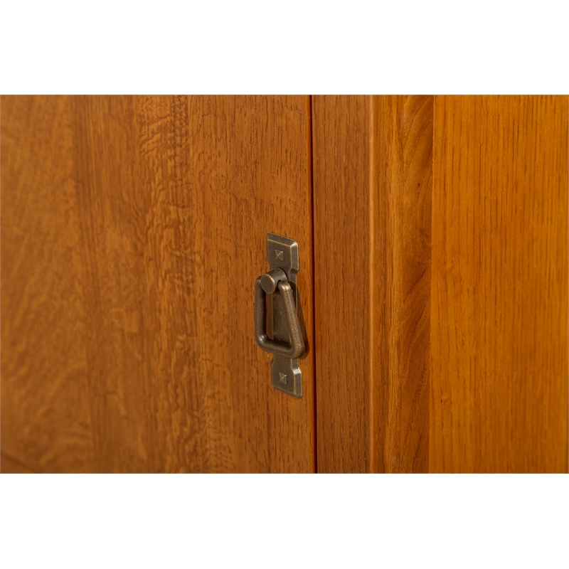 Crafters and Weavers Mission Quarter Sawn Oak 1 Door/Drawer Nightstand in Cherry