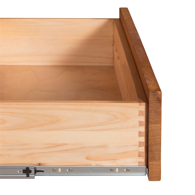 Crafters and Weavers Mission Quarter Sawn Oak 1 Door/Drawer Nightstand in Cherry
