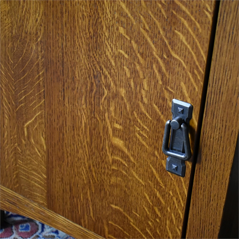 Crafters and Weavers Mission Quarter Sawn Oak 1 Door/Drawer Nightstand in Cherry