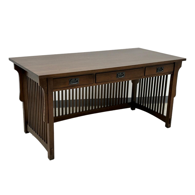 Crafters and Weavers Mission Crofter 3 Drawer Library Desk in Walnut