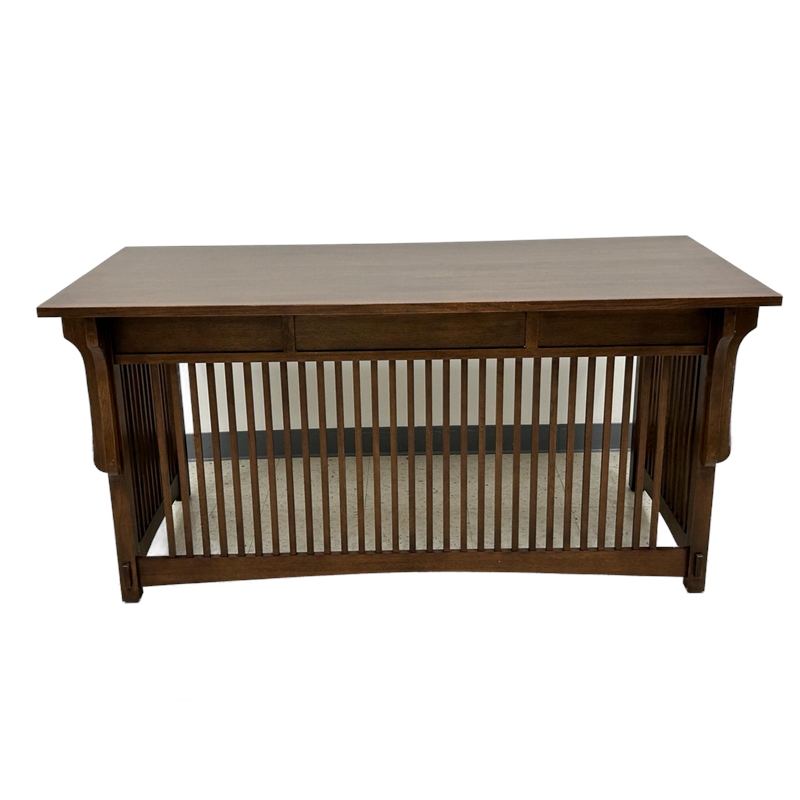 Crafters and Weavers Mission Crofter 3 Drawer Library Desk in Walnut