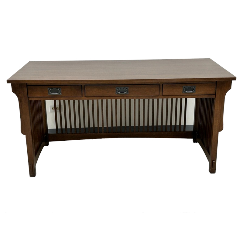 Crafters and Weavers Mission Crofter 3 Drawer Library Desk in Walnut