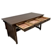 Crafters and Weavers Mission Crofter 3 Drawer Library Desk in Walnut