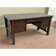 Crafters and Weavers Mission Quarter Sawn Oak 5 Drawer Desk in Walnut