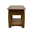 Crafters and Weavers Mission Quarter Sawn Inlay End Table in Walnut/White Oak