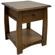 Crafters and Weavers Mission Quarter Sawn Inlay End Table in Walnut/White Oak