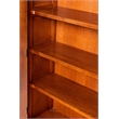 Crafters and Weavers Mission Leaded Glass Bookcase with Lock & Key in Walnut