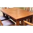 Crafters and Weavers Mission Quarter Sawn Oak Dining Table in Walnut
