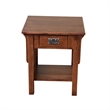 Crafters and Weavers Mission 1 Drawer Crofter End Table in Golden Brown