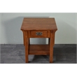 Crafters and Weavers Mission 1 Drawer Crofter End Table in Golden Brown