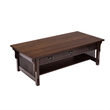 Crafters and Weavers Mission Crofter Style 6 Drawer Coffee Table in Walnut