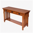 Crafters and Weavers Mission 3 Drawer Crofter Style Console Table in Walnut