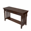 Crafters and Weavers Mission 3 Drawer Crofter Style Console Table in Walnut