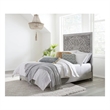Crafters and Weavers Trilby Rustic Carved Platform King Bed - Washed White
