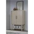 Crafters and Weavers Vincrest Ash Wood Bar Cabinet in White