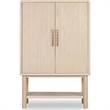 Crafters and Weavers Vincrest Ash Wood Bar Cabinet in White