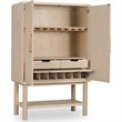 Crafters and Weavers Vincrest Ash Wood Bar Cabinet in White