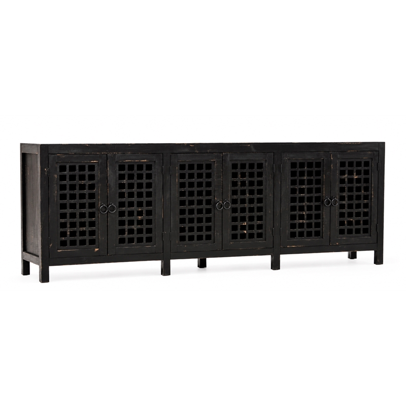 Crafters and Weavers Rustic-Modern Farmhouse Solid Wood Sideboard  TV Stand
