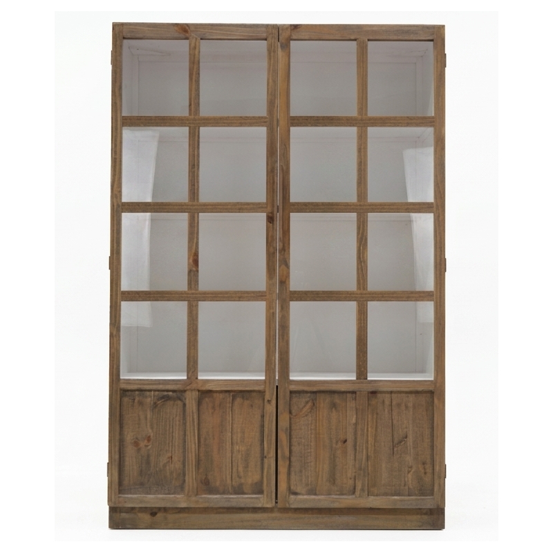 Crafters and Weavers Rustic Modern Farmhouse Modular Cabinet in Pine Wood