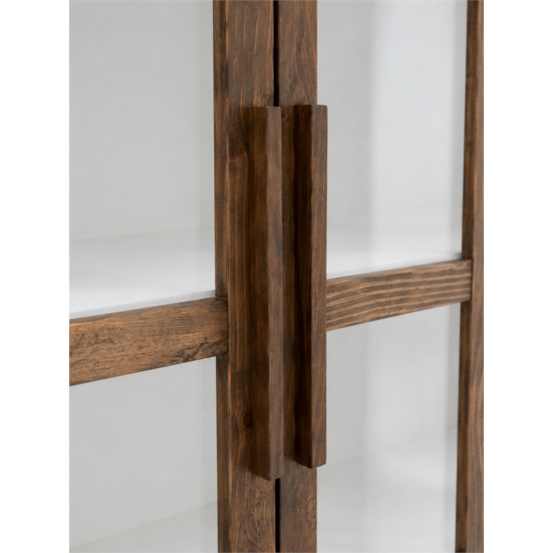 Crafters and Weavers Rustic Modern Farmhouse Modular Cabinet in Pine Wood