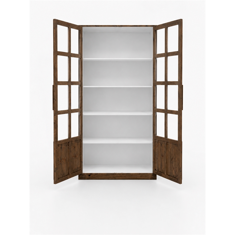 Crafters and Weavers Rustic Modern Farmhouse Modular Cabinet in Pine Wood