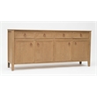 Crafters and Weavers Rustic-Modern Distressed Sideboard Cabinet in Black