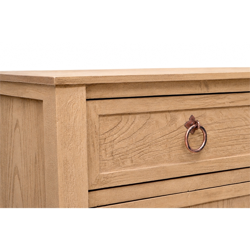 Crafters and Weavers Rustic-Modern Distressed Sideboard Cabinet in Black