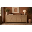 Crafters and Weavers Rustic-Modern Distressed Sideboard Cabinet in Black