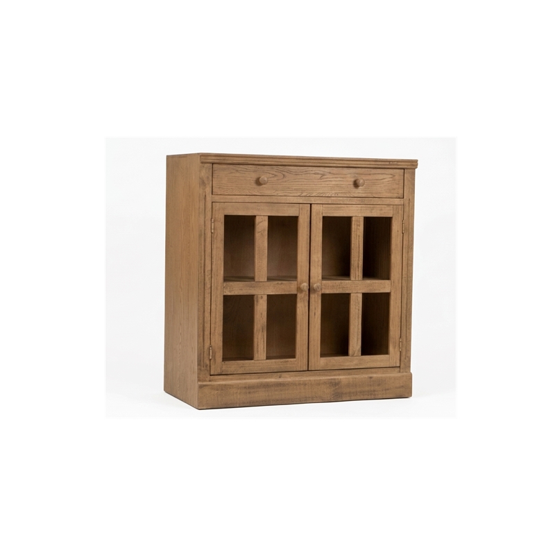 Crafters and Weavers Rustic Modern Farmhouse Bookcase & Cabinet in Pine