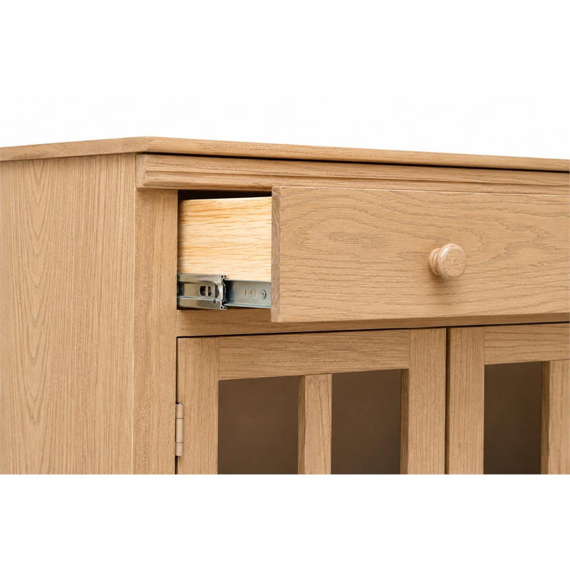 Crafters and Weavers Rustic Modern Farmhouse Bookcase & Cabinet in Pine
