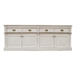 Crafters and Weavers Rustic-Modern Farmhouse Solid Wood Sideboard and Hutch