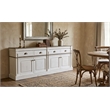 Crafters and Weavers Rustic-Modern Farmhouse Solid Wood Sideboard and Hutch