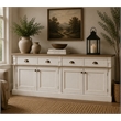Crafters and Weavers Rustic-Modern Farmhouse Solid Wood Sideboard and Hutch