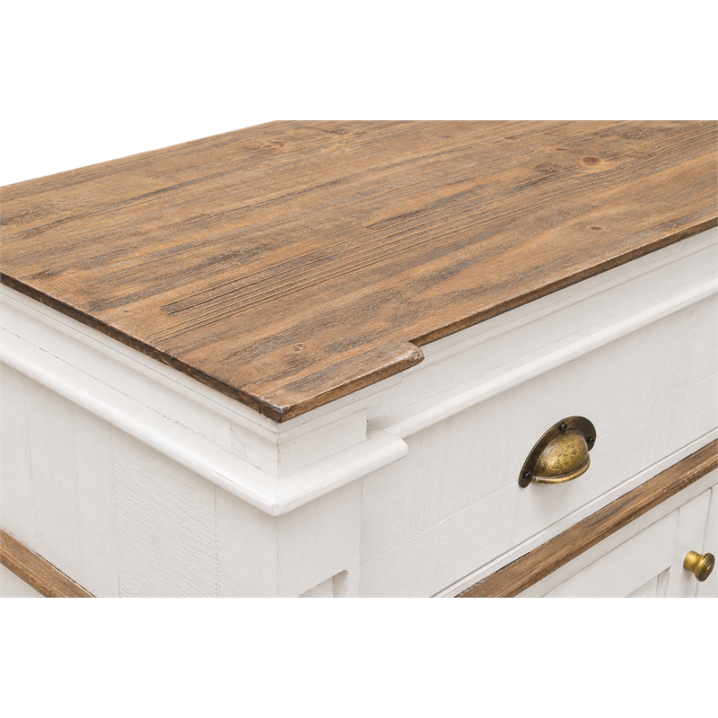 Crafters and Weavers Rustic-Modern Farmhouse Solid Wood Sideboard and Hutch