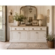 Crafters and Weavers Rustic-Modern Farmhouse Solid Wood Sideboard and Hutch