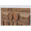 Crafters and Weavers Rustic-Modern Geometric Design Sideboard in Brown